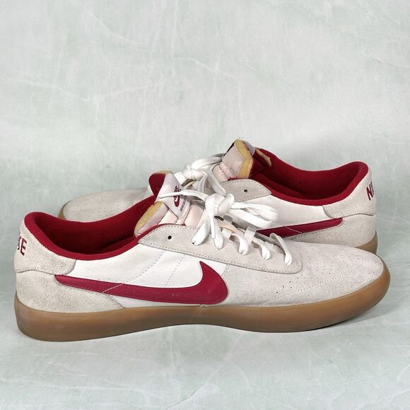 Nike Shoes Mens Size 14 Heritage Vulc SB Summit White Cardinal Red CD5010-100 - Picture 7 of 14